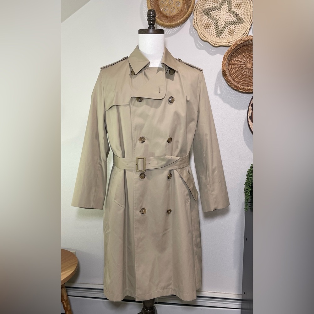Misty Harbour Vintage Lined Double Breasted Trench Coat Size 40 Reg/Medium